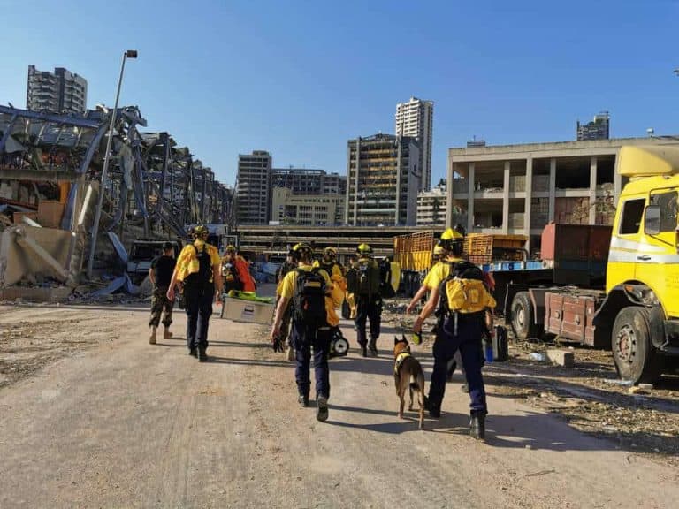 @fire - Internationaler Katastrophenschutz im Einsatz nach dem Explosion in Beirut