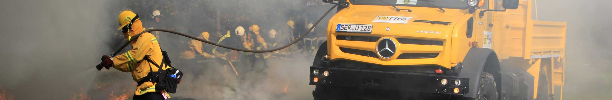 Ausbil­dung Vege­ta­ti­ons­brand­be­kämp­fung bei der Feuer­wehr Kieselbronn